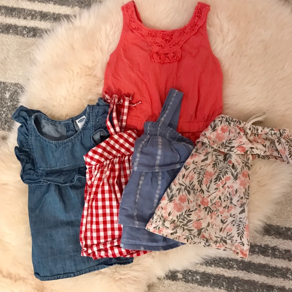 EUC Adorable Toddler Tops & Romper Bundle